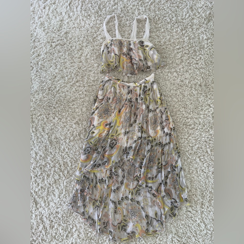 Free People Crop top and Skirt Set